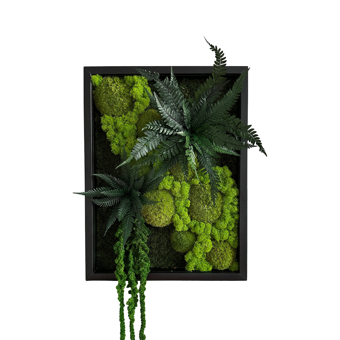 Tablou cu licheni stabilizați, dimensiune 30×40 cm – decor natural pentru casă și birou