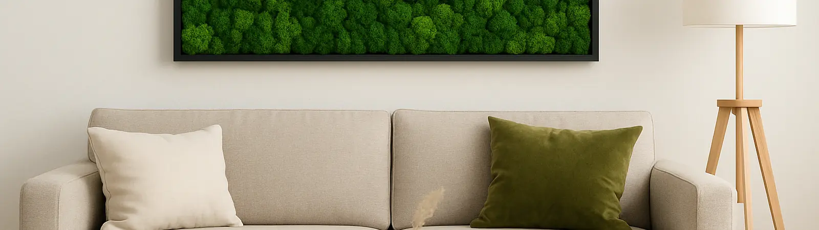 Tablou din licheni stabilizați Greentouch, decor natural pentru living modern